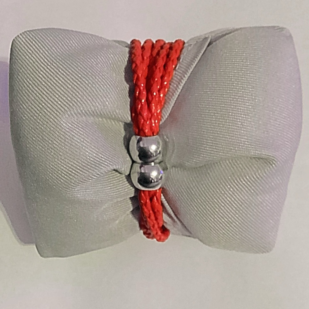 Red & Silver Beaded Bracelet - Picture 3 of 7